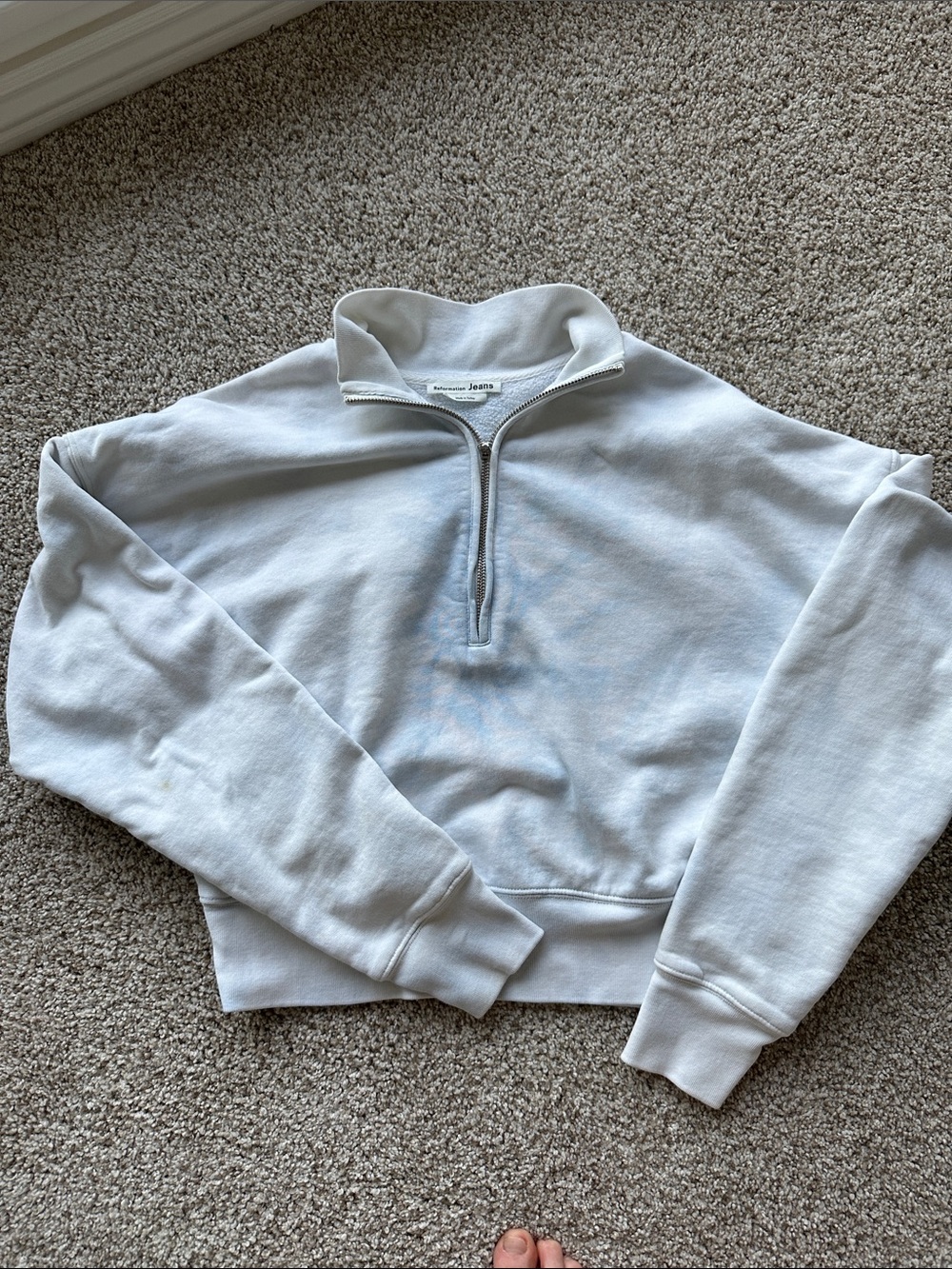 Reformation Tie Dye Half-Zip Pullover Sweatshirt